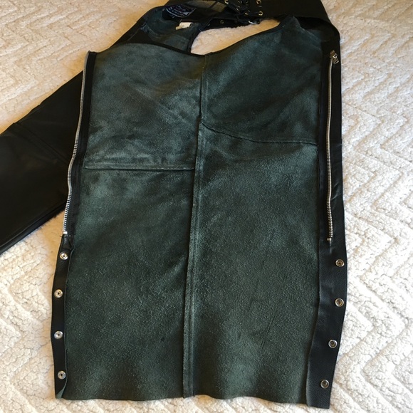 RiverRoad Leather Motorcycle Riding Chaps ~ Long - Picture 11 of 15